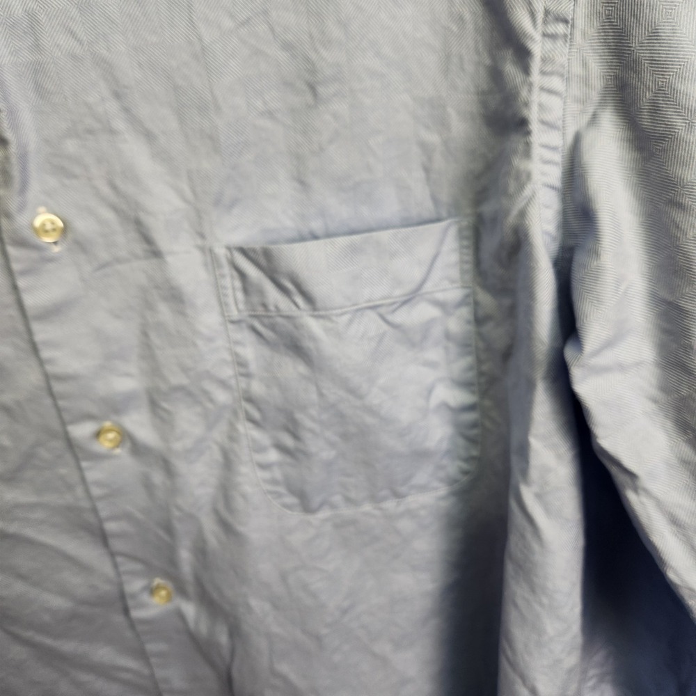 Matteo‎ di Rota Shirt Mens 17 1/2 44 Blue Textured Button Up Made Italy Dress - Picture 4 of 12